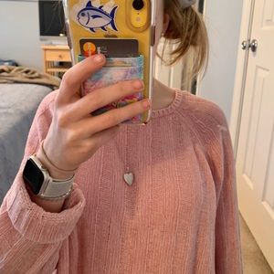 pink carolyn taylor sweat size small